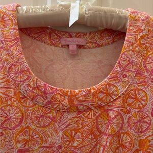 Lilly Pulitzer Pink and Orange Citrus Print Top